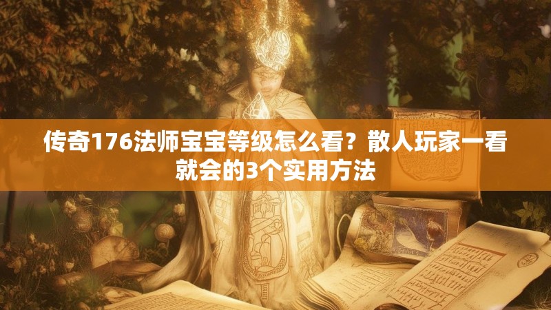 传奇176法师宝宝等级怎么看？散人玩家一看就会的3个实用方法