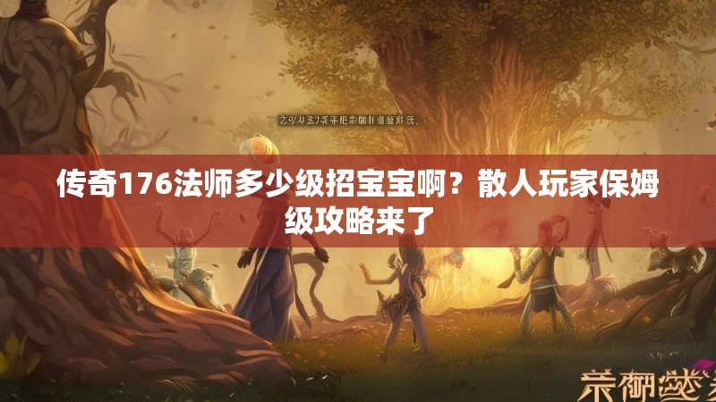 传奇176法师多少级招宝宝啊？散人玩家保姆级攻略来了