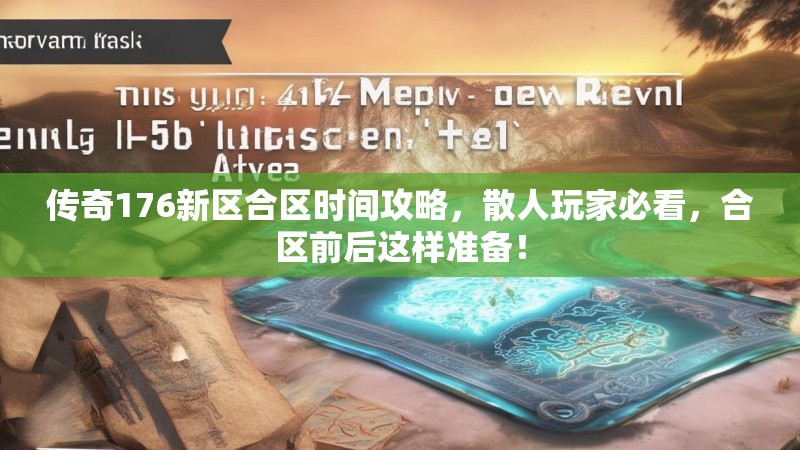 传奇176新区合区时间攻略，散人玩家必看，合区前后这样准备！
