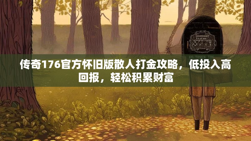传奇176官方怀旧版散人打金攻略,低投入高回报,轻松积累财富