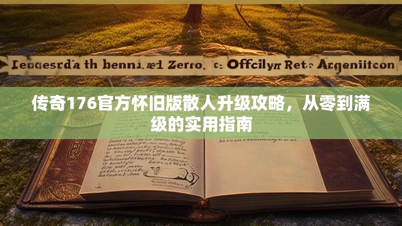 传奇176官方怀旧版散人升级攻略，从零到满级的实用指南