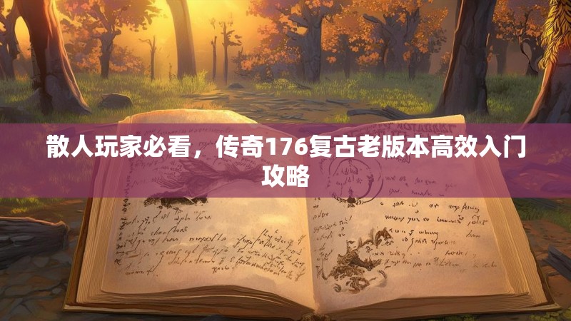 散人玩家必看，传奇176复古老版本高效入门攻略