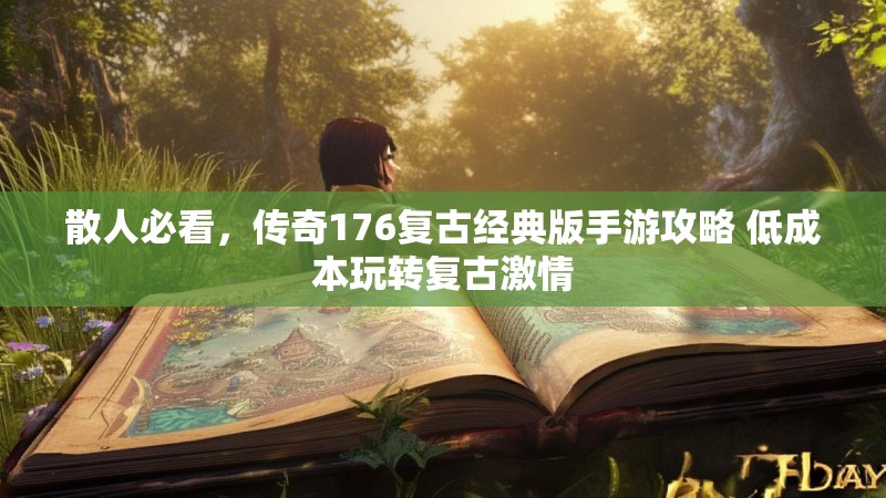 散人必看，传奇176复古经典版手游攻略 低成本玩转复古激情