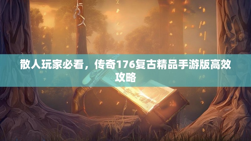 散人玩家必看，传奇176复古精品手游版高效攻略