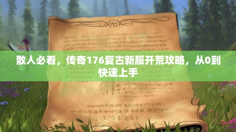 散人必看，传奇176复古新服开荒攻略，从0到快速上手