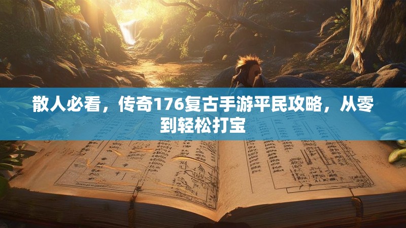 散人必看，传奇176复古手游平民攻略，从零到轻松打宝