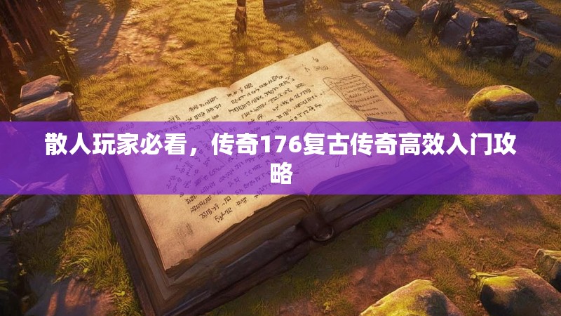 散人玩家必看,传奇176复古传奇高效入门攻略