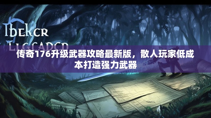 传奇176升级武器攻略最新版，散人玩家低成本打造强力武器