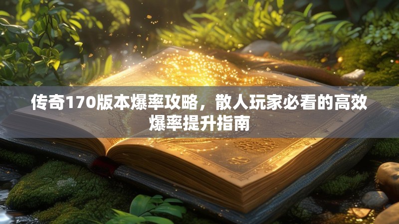 传奇170版本爆率攻略，散人玩家必看的高效爆率提升指南