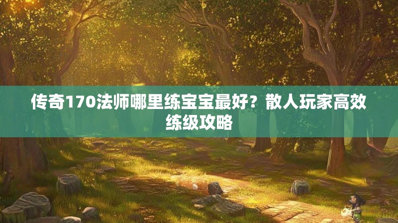 传奇170法师哪里练宝宝最好?散人玩家高效练级攻略