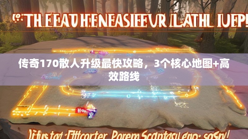 传奇170散人升级最快攻略,3个核心地图+高效路线
