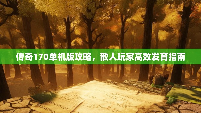 传奇170单机版攻略，散人玩家高效发育指南
