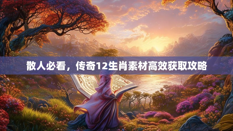 散人必看，传奇12生肖素材高效获取攻略