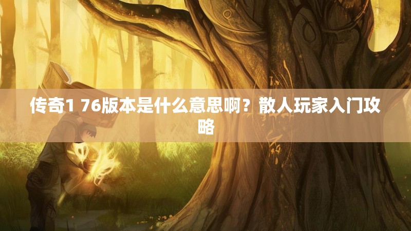 传奇1 76版本是什么意思啊？散人玩家入门攻略