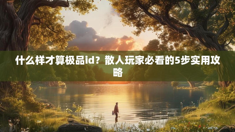 什么样才算极品id？散人玩家必看的5步实用攻略