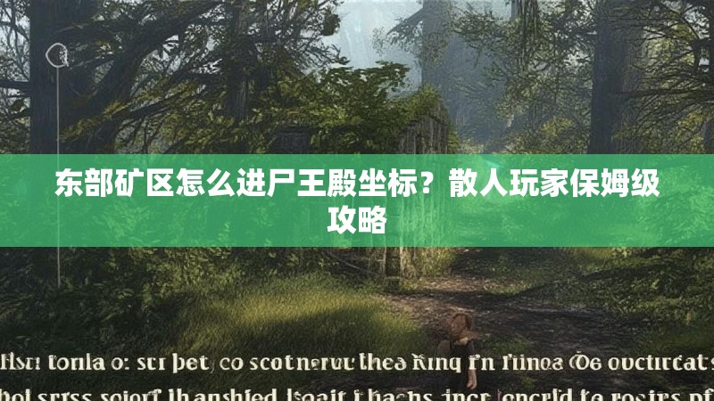 东部矿区怎么进尸王殿坐标？散人玩家保姆级攻略