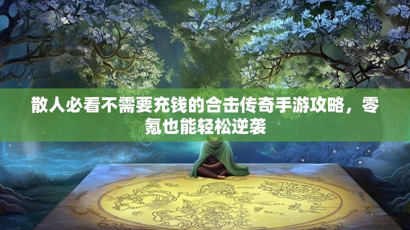 散人必看不需要充钱的合击传奇手游攻略，零氪也能轻松逆袭