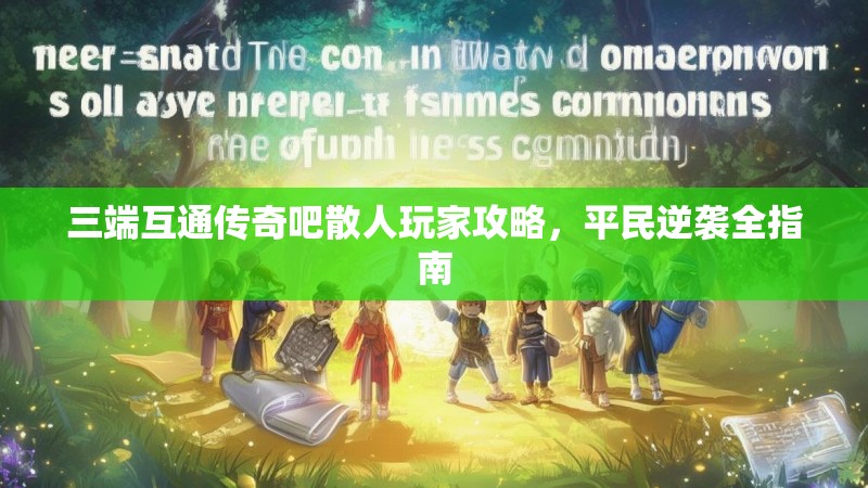 三端互通传奇吧散人玩家攻略，平民逆袭全指南