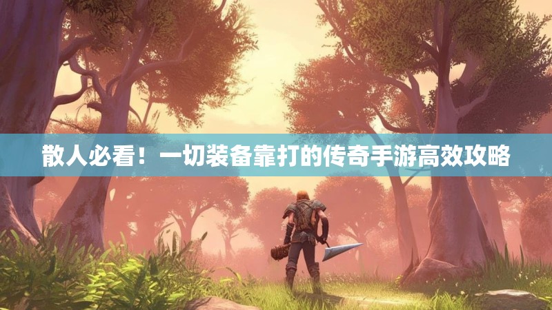 散人必看!一切装备靠打的传奇手游高效攻略