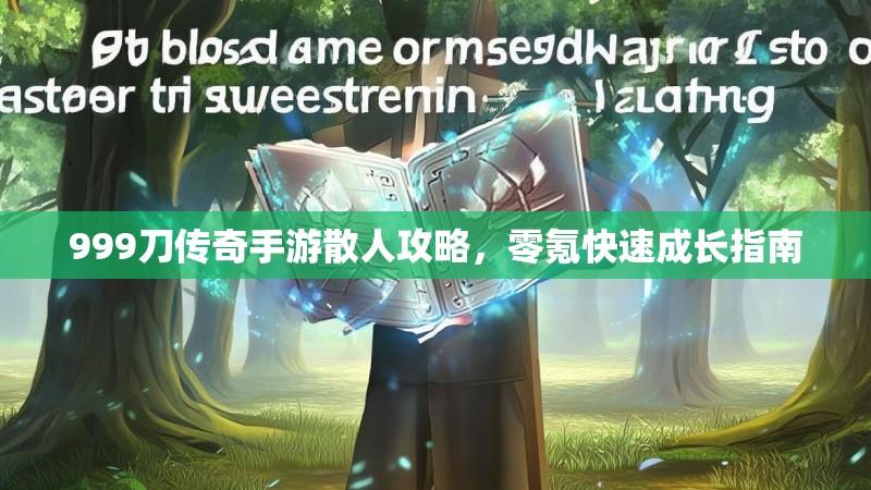 999刀传奇手游散人攻略，零氪快速成长指南