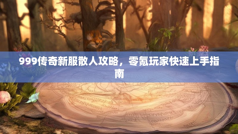 999传奇新服散人攻略，零氪玩家快速上手指南