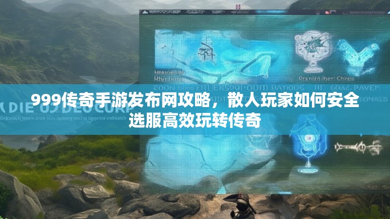 999传奇手游发布网攻略，散人玩家如何安全选服高效玩转传奇