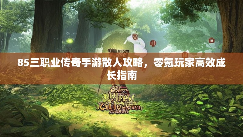 85三职业传奇手游散人攻略，零氪玩家高效成长指南
