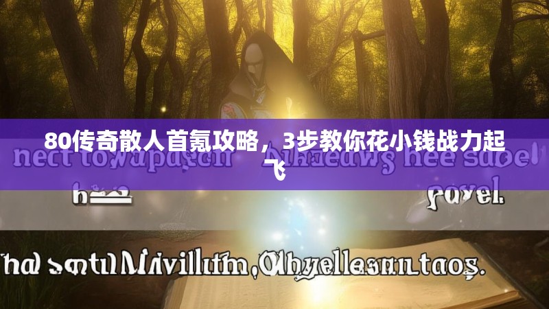 80传奇散人首氪攻略，3步教你花小钱战力起飞