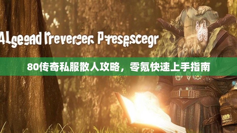 80传奇私服散人攻略,零氪快速上手指南