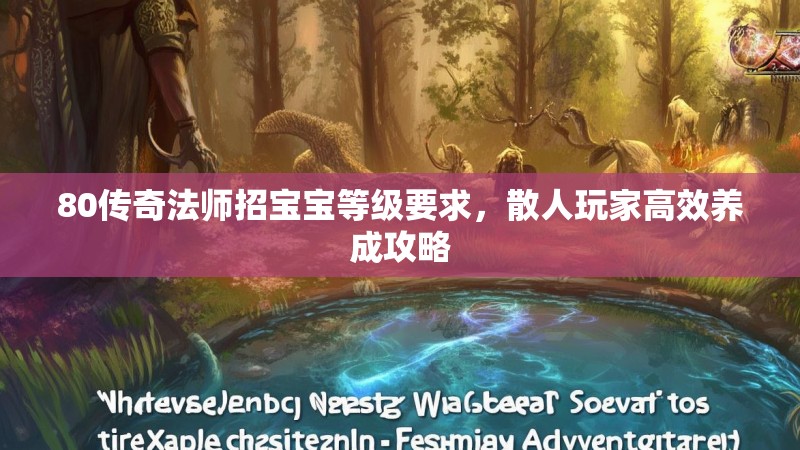 80传奇法师招宝宝等级要求，散人玩家高效养成攻略