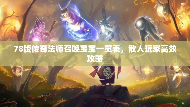78版传奇法师召唤宝宝一览表,散人玩家高效攻略