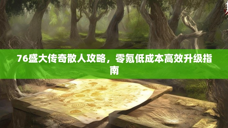 76盛大传奇散人攻略，零氪低成本高效升级指南