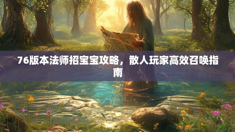 76版本法师招宝宝攻略,散人玩家高效召唤指南