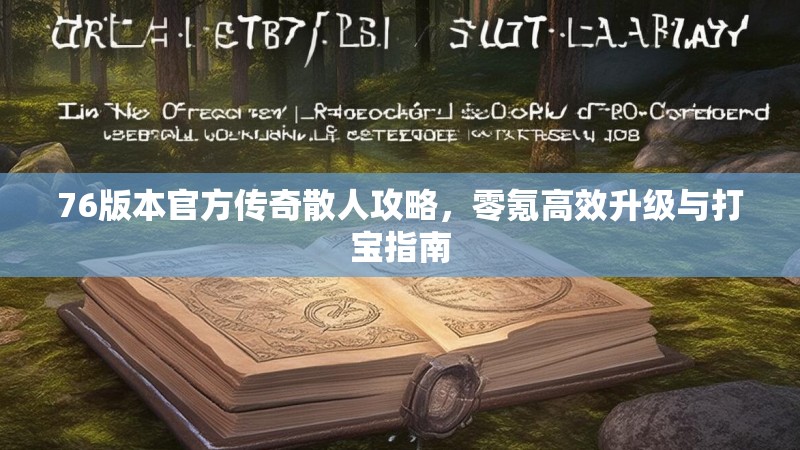 76版本官方传奇散人攻略，零氪高效升级与打宝指南
