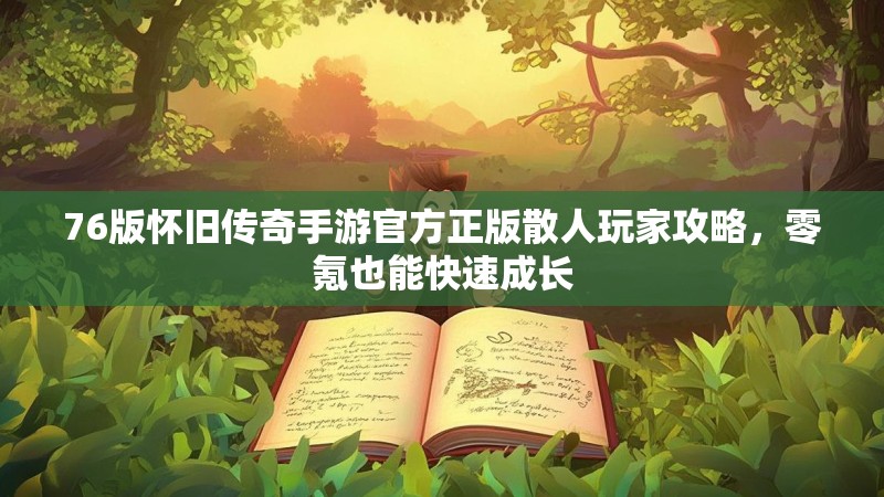 76版怀旧传奇手游官方正版散人玩家攻略,零氪也能快速成长