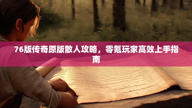 76版传奇原版散人攻略，零氪玩家高效上手指南