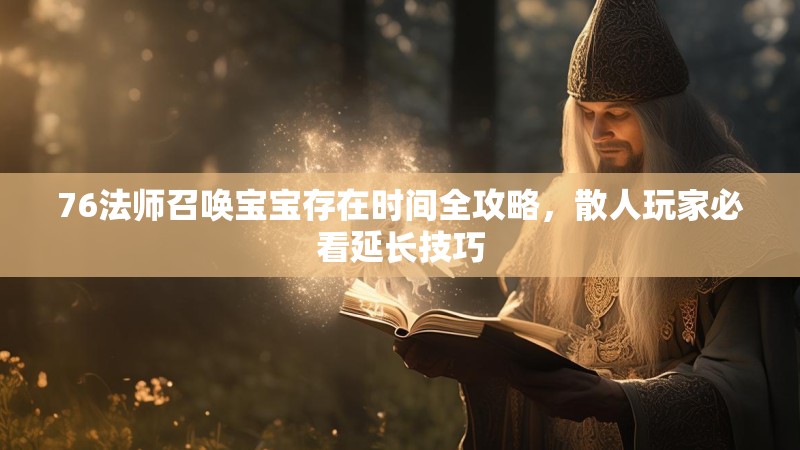 76法师召唤宝宝存在时间全攻略,散人玩家必看延长技巧