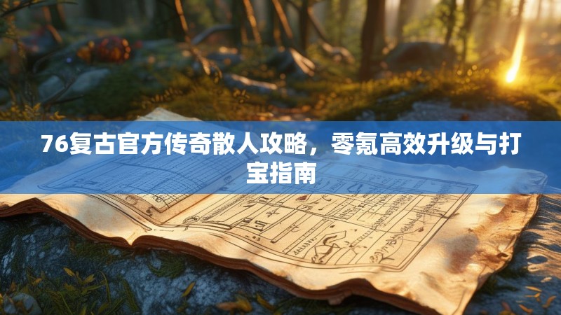 76复古官方传奇散人攻略，零氪高效升级与打宝指南