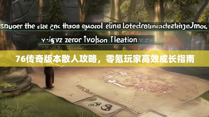 76传奇版本散人攻略,零氪玩家高效成长指南