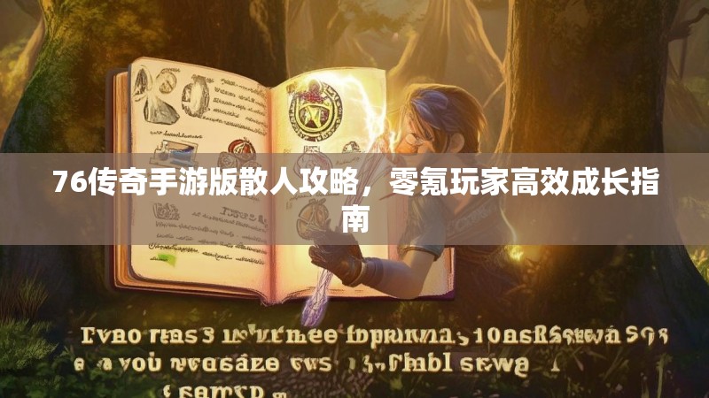 76传奇手游版散人攻略，零氪玩家高效成长指南
