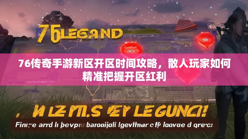 76传奇手游新区开区时间攻略，散人玩家如何精准把握开区红利