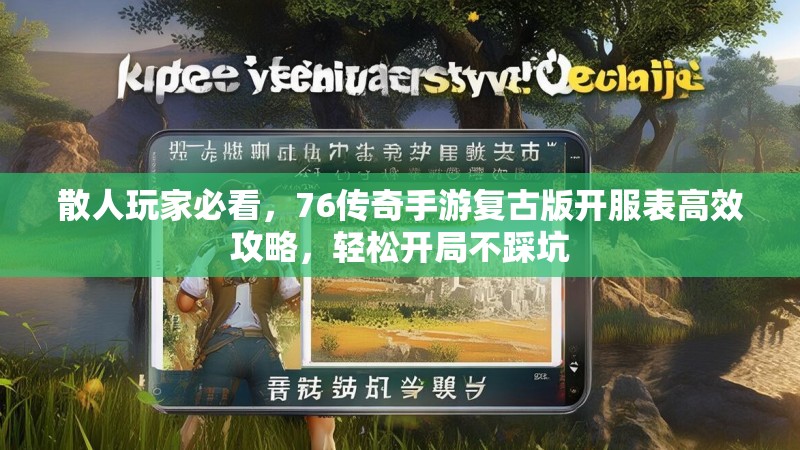 散人玩家必看，76传奇手游复古版开服表高效攻略，轻松开局不踩坑