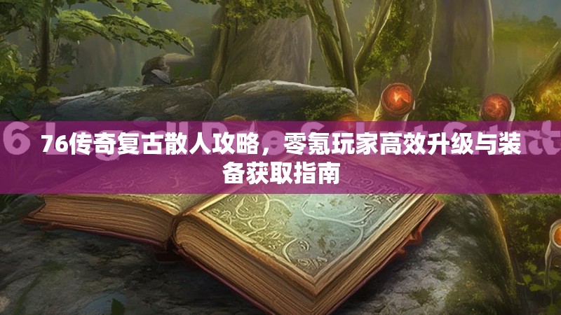 76传奇复古散人攻略，零氪玩家高效升级与装备获取指南