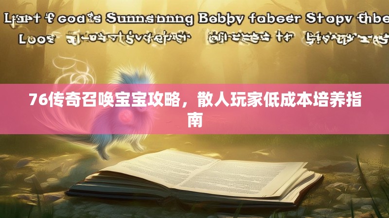 76传奇召唤宝宝攻略，散人玩家低成本培养指南