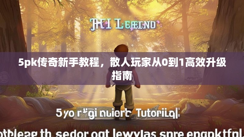 5pk传奇新手教程，散人玩家从0到1高效升级指南