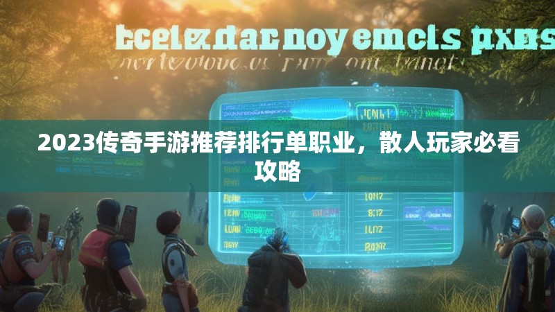 2023传奇手游推荐排行单职业，散人玩家必看攻略