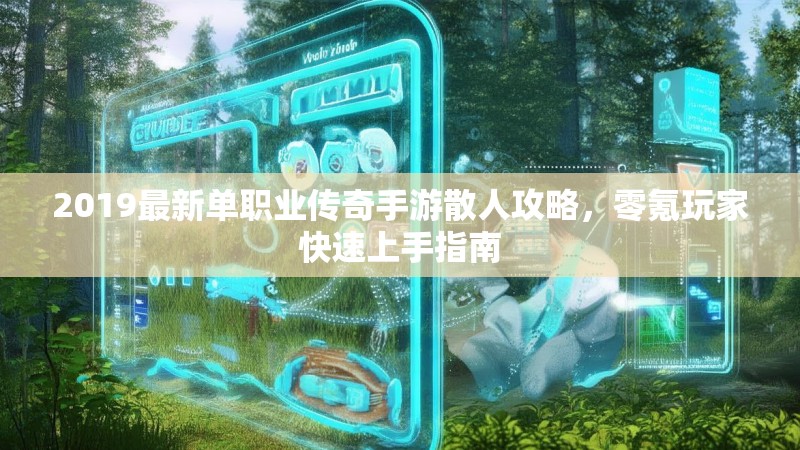 2019最新单职业传奇手游散人攻略，零氪玩家快速上手指南