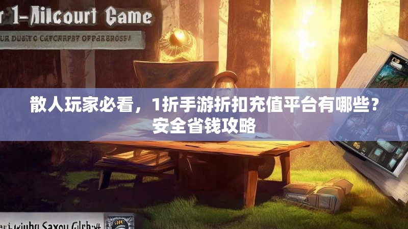 散人玩家必看,1折手游折扣充值平台有哪些?安全省钱攻略
