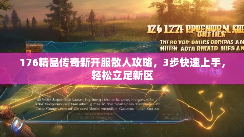 176精品传奇新开服散人攻略，3步快速上手，轻松立足新区