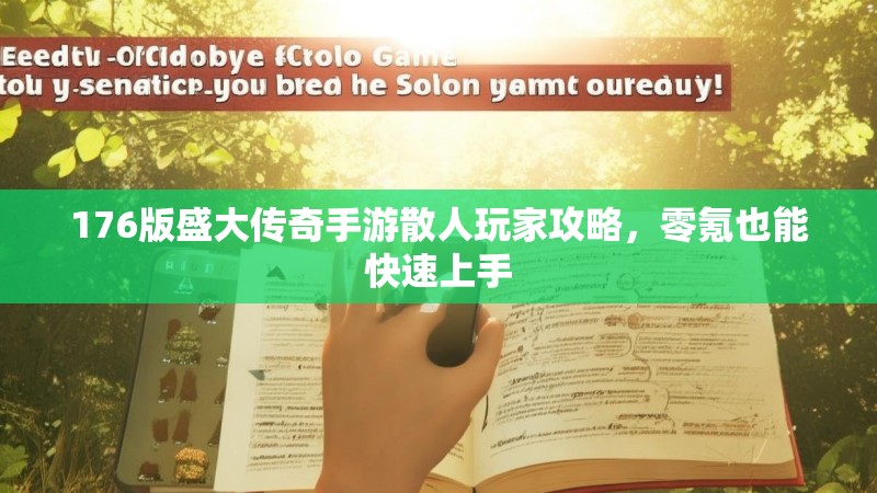 176版盛大传奇手游散人玩家攻略，零氪也能快速上手